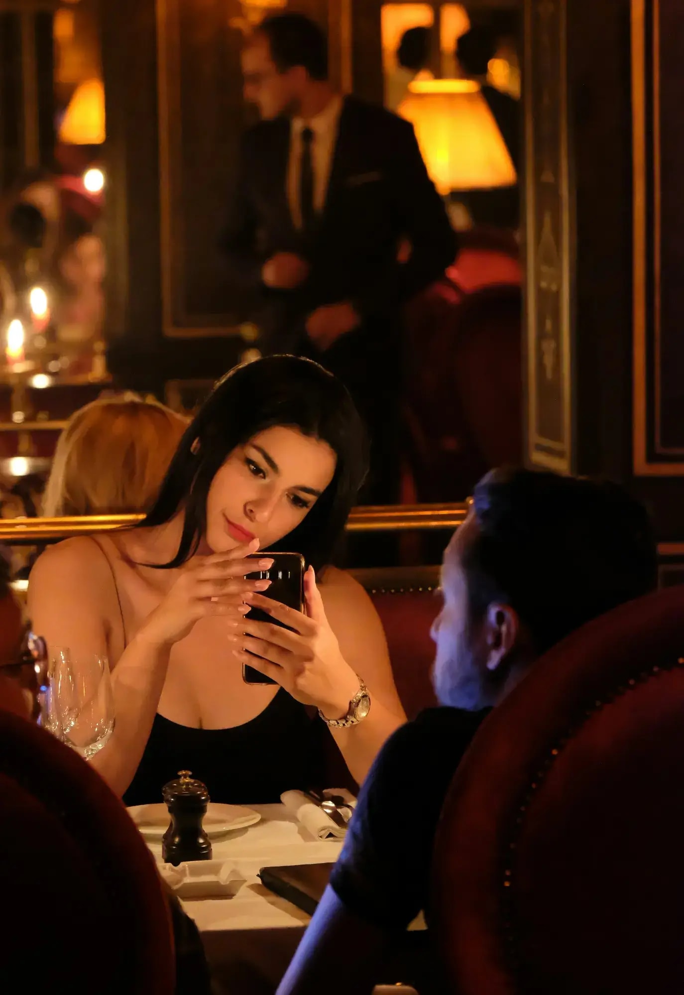 Guests dining at a restaurant