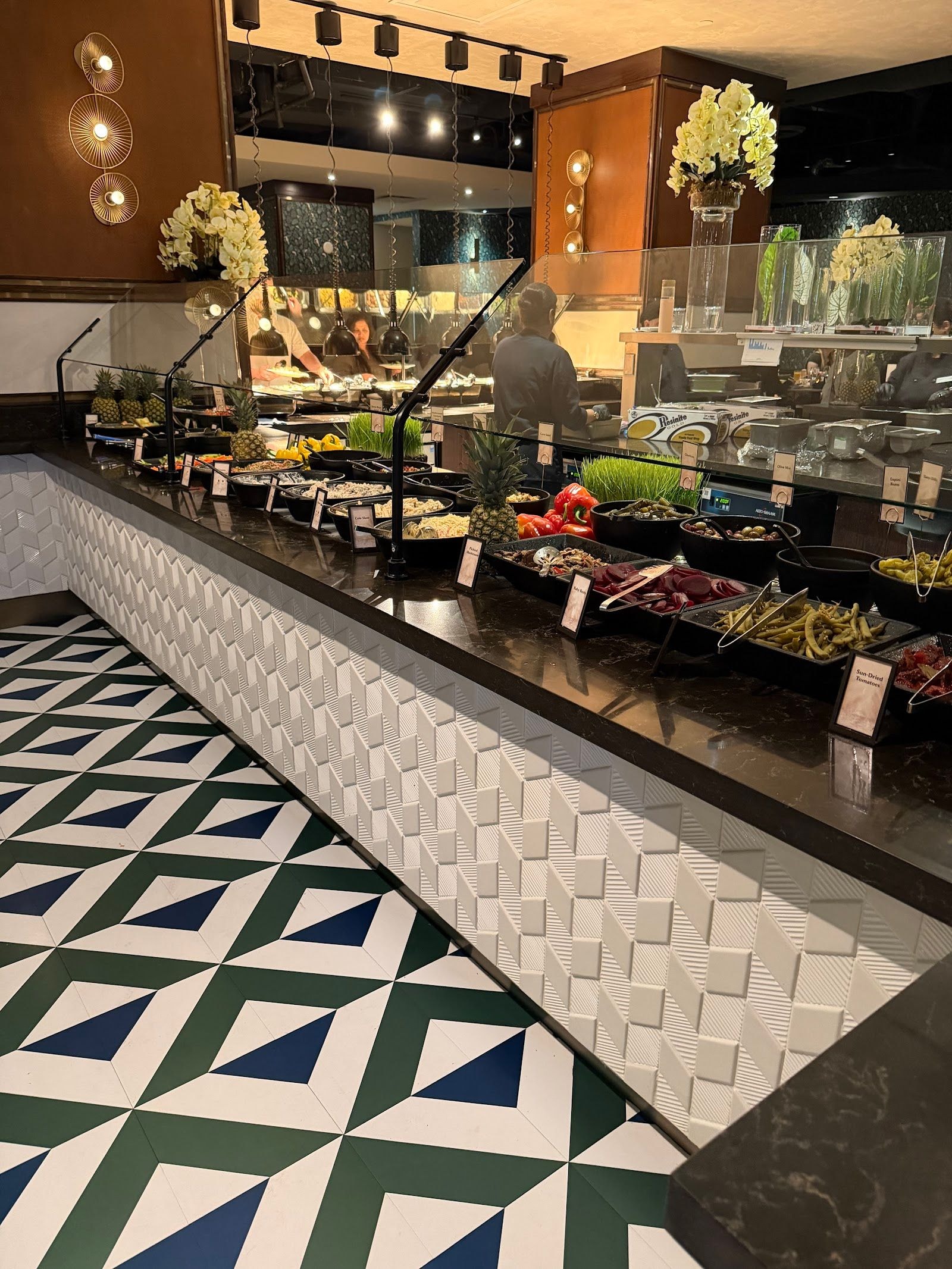 Guests dining at a busy restaurant