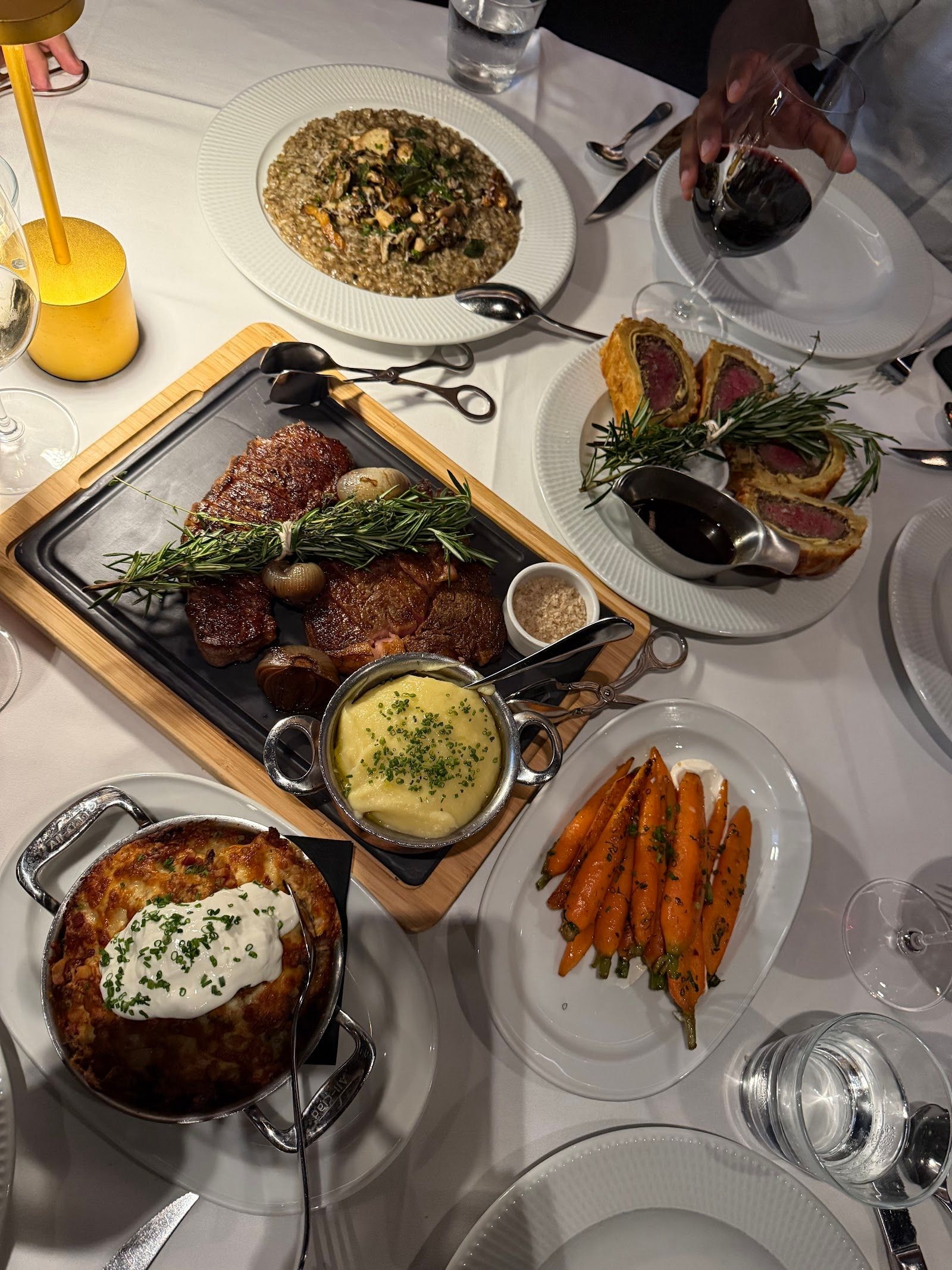 Guests dining at a busy restaurant