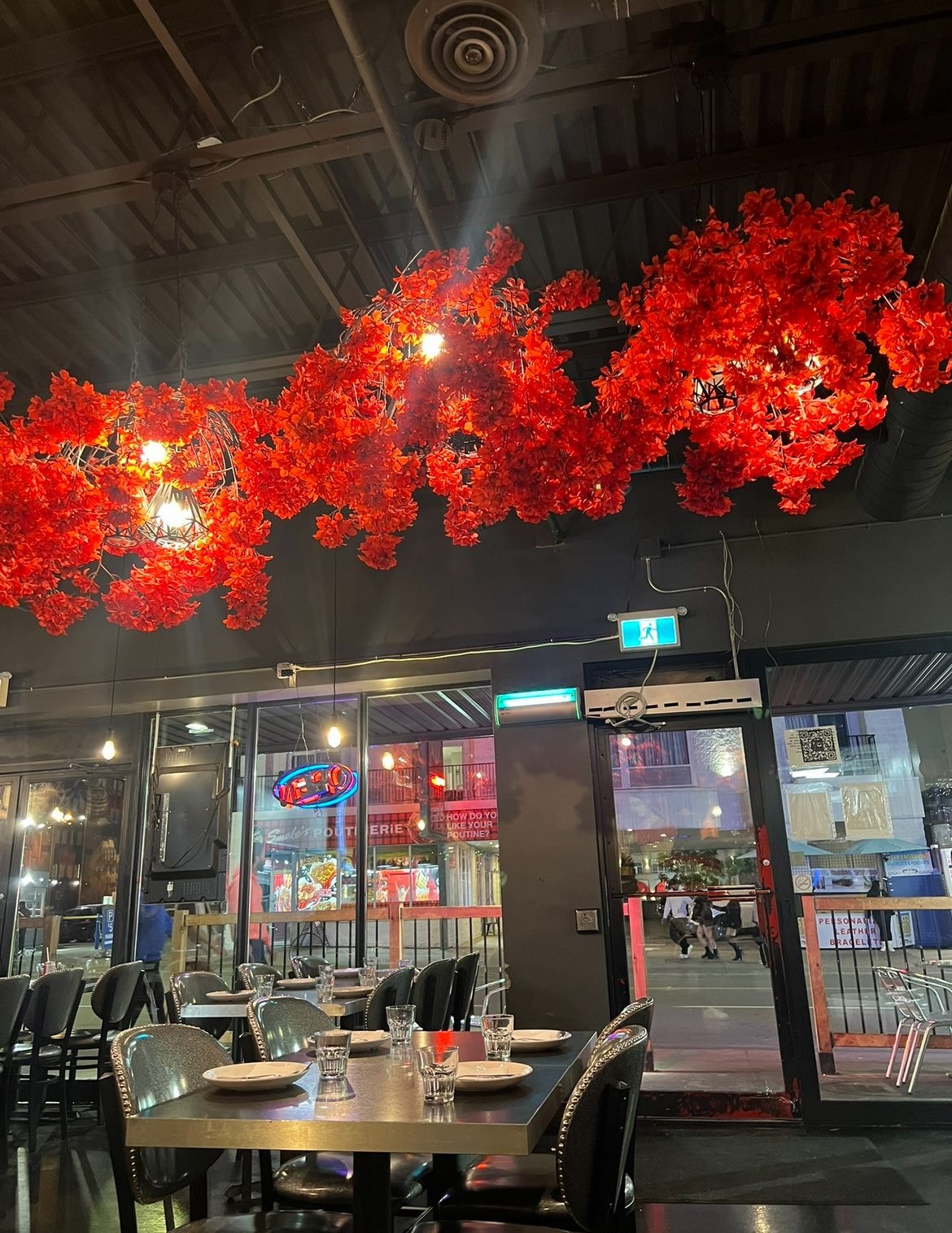 Guests dining at a busy restaurant