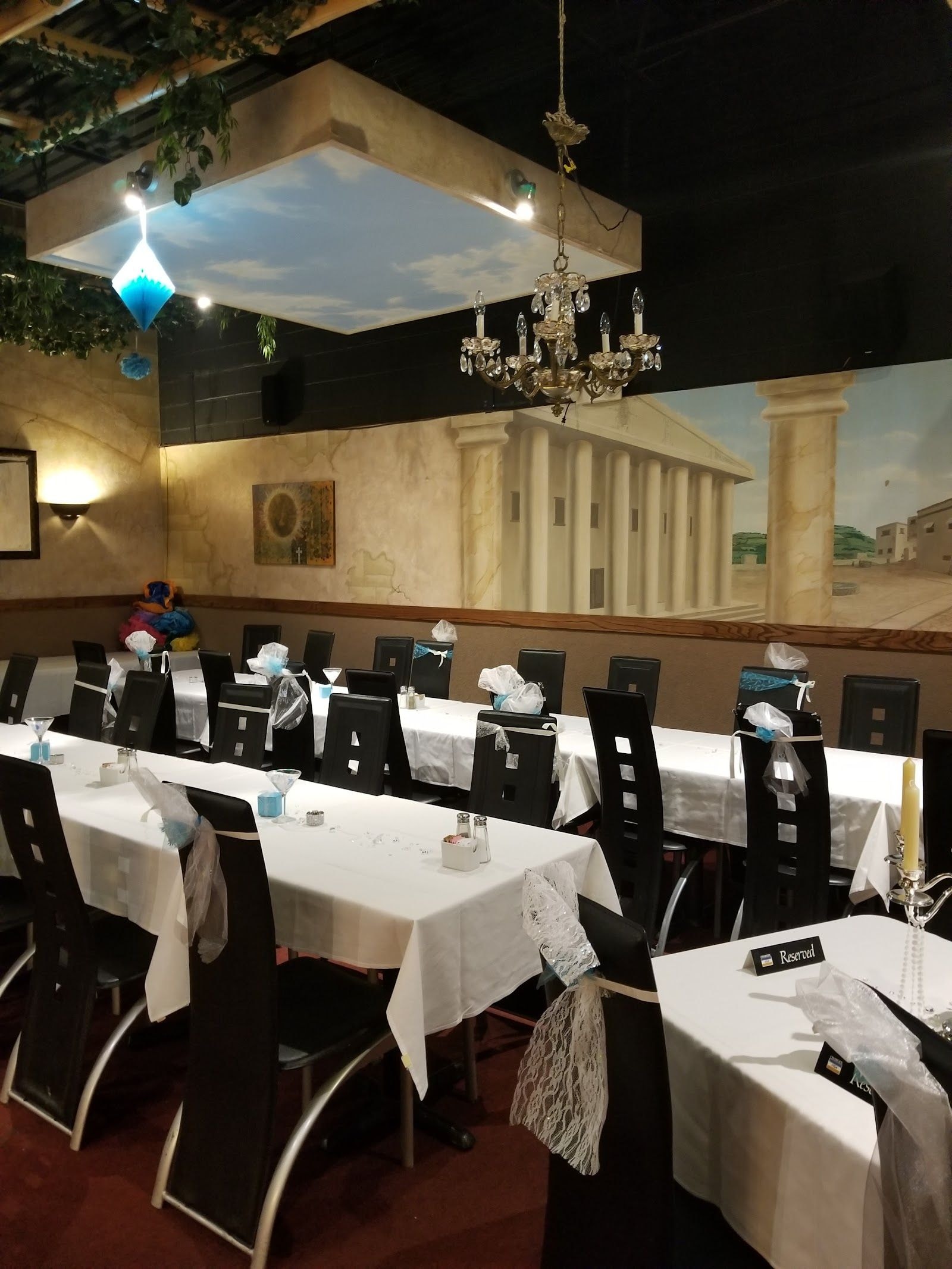 Guests dining at a busy restaurant