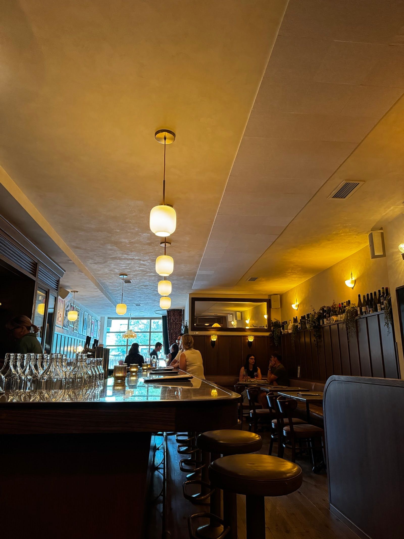 Guests dining at a busy restaurant