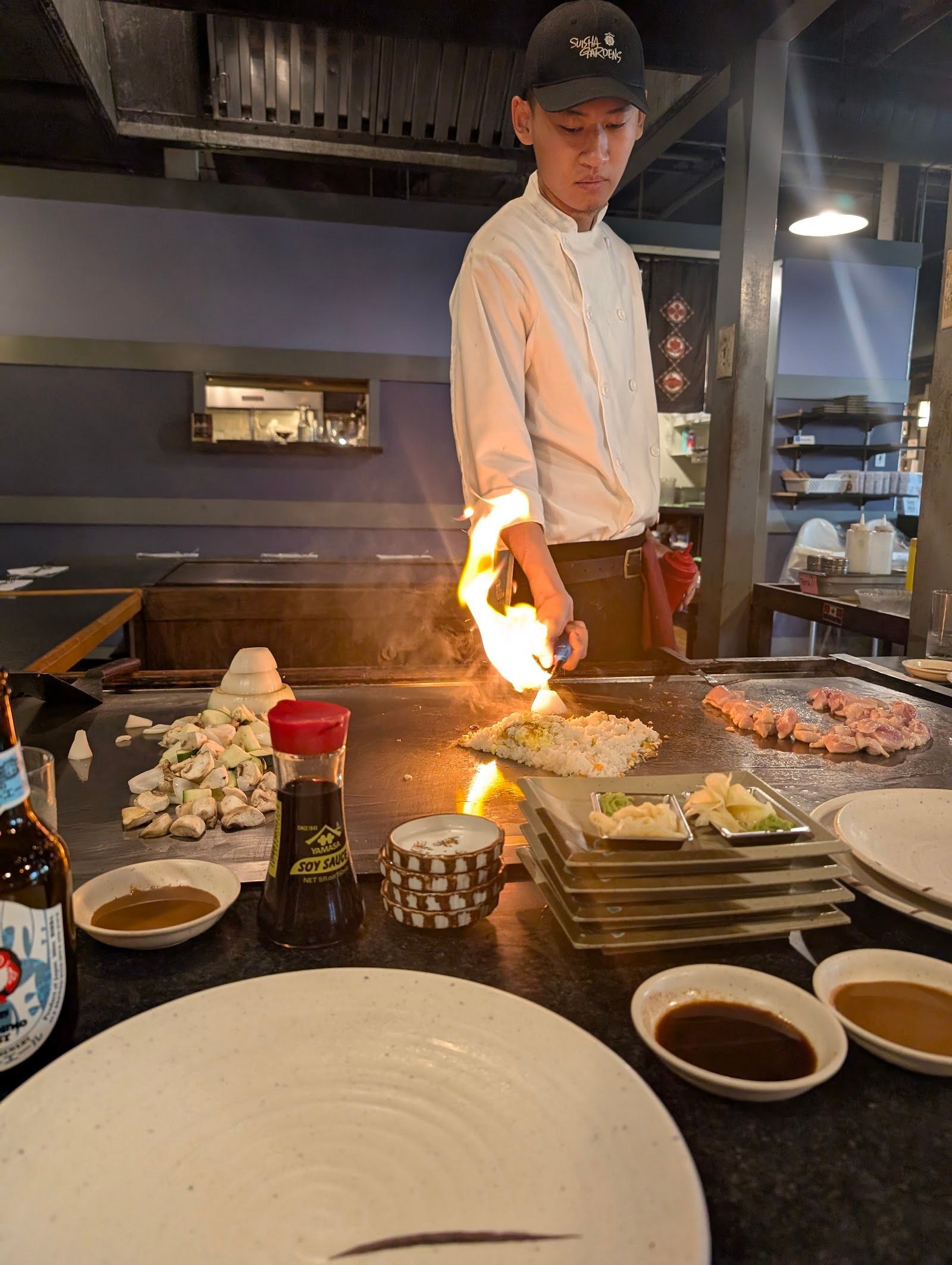 Guests dining at a busy restaurant