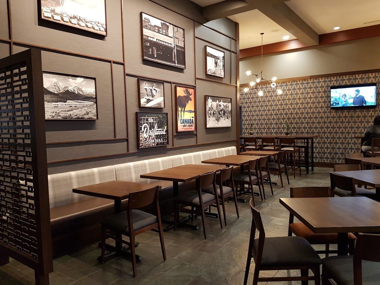 Guests dining at a busy restaurant