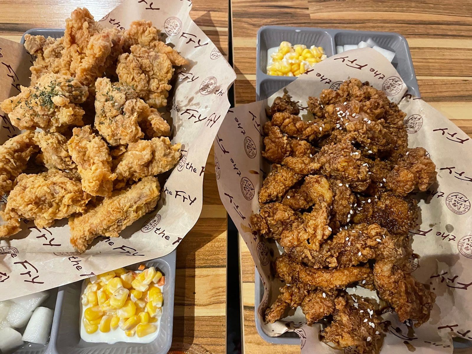 Restaurant team reviewing guest feedback at The Fry (Korean Fried Chicken)
