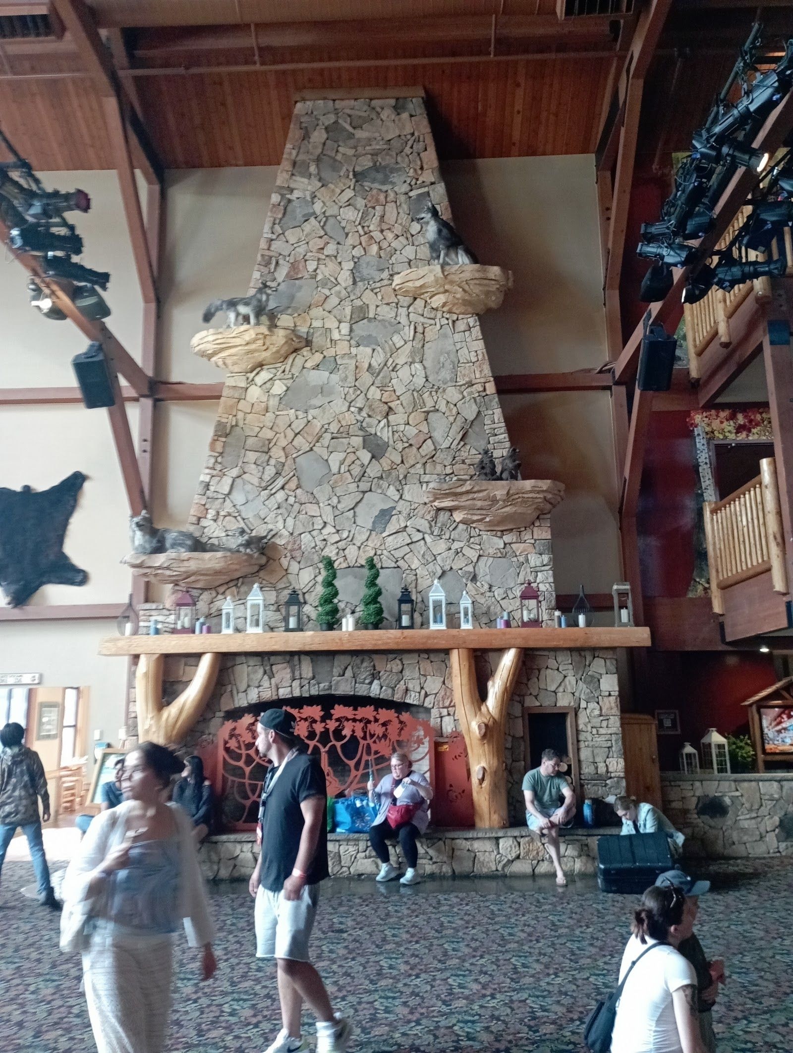 Guests dining at a busy restaurant