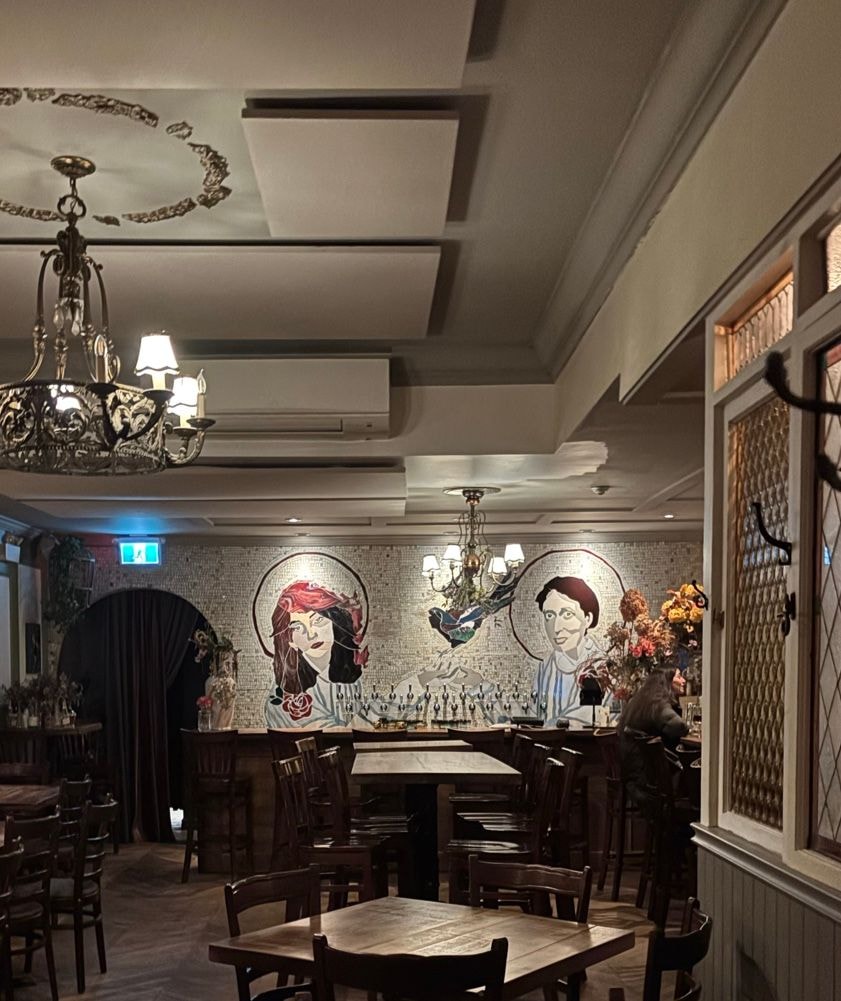 Guests dining at a busy restaurant