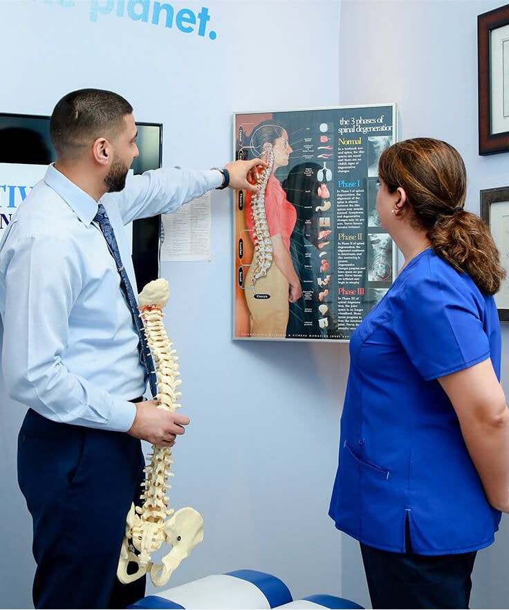 Doctor reviewing patient feedback on a laptop
