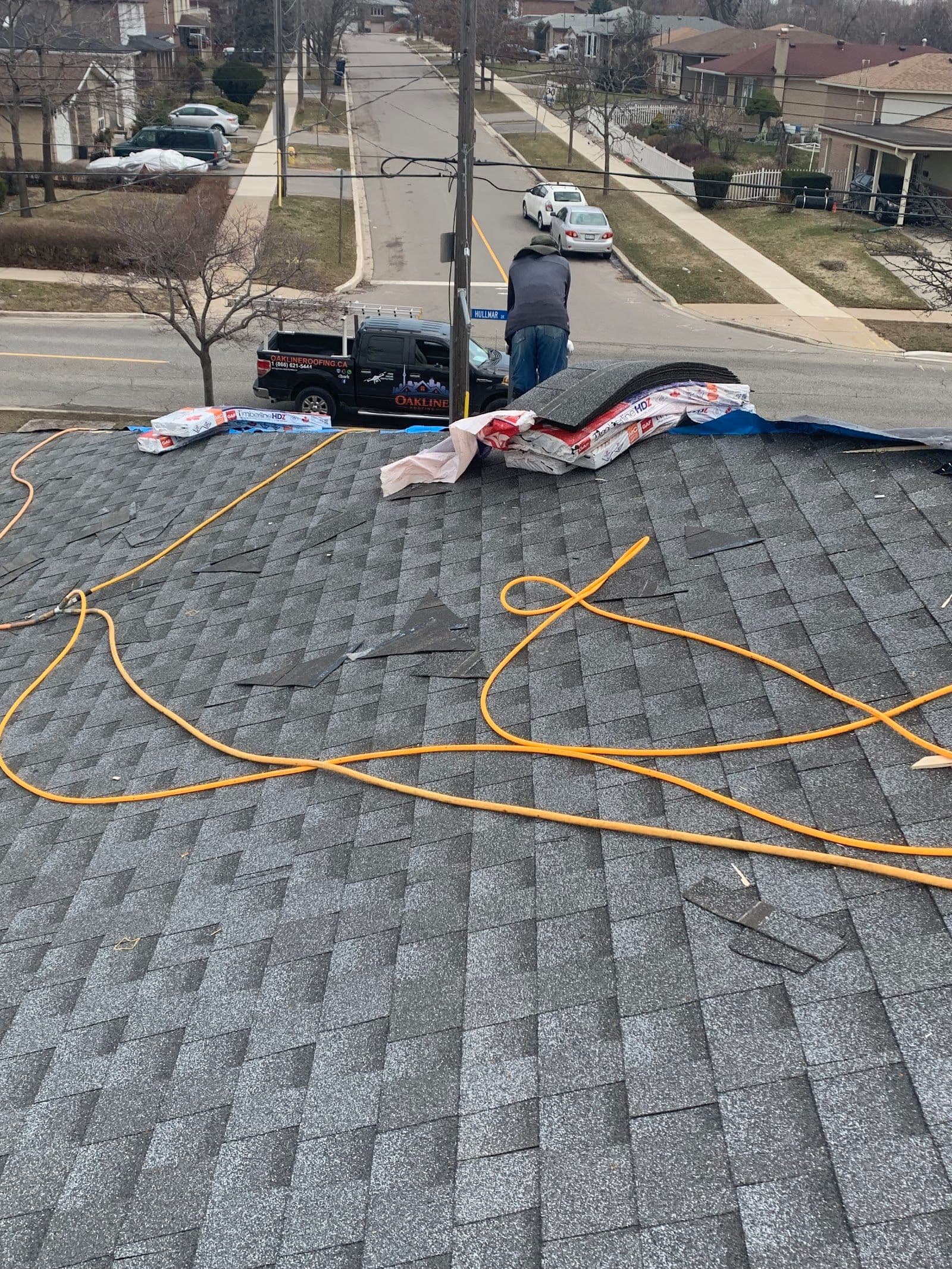 Another customer photo from a Google review at Oakline Roofing professionals