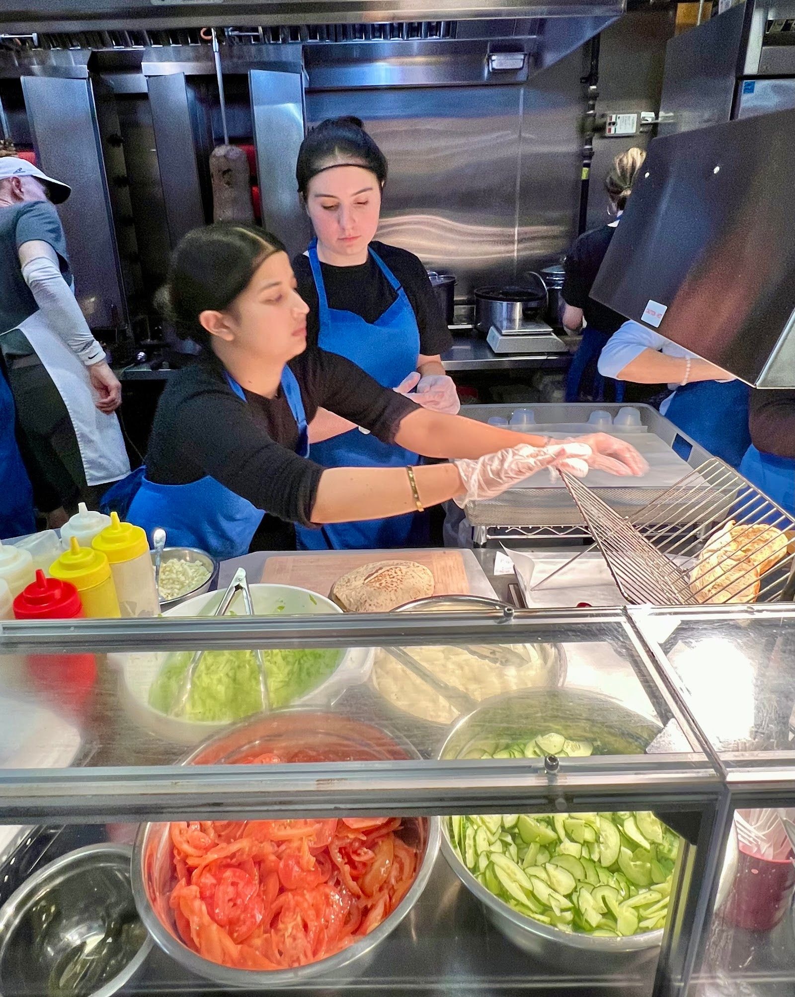 Guests dining at a busy restaurant